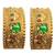 Set of 2 heritage gold plated bridal screw kada bangles