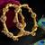 Set of 2 gold plated cz meenakari kashmiri bangles