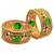 Set of 2 heritage gold plated bridal screw kada bangles