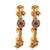 Set of 2 gold plated cz meenakari kashmiri bangles