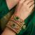Set of 2 heritage gold plated bridal screw kada bangles