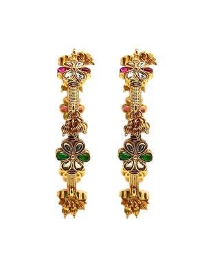 Set of 2 gold plated kundan kashmiri bangles 2