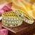 Gold plated set of 4 square mirror bangle set