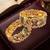 Set of 2 kundan elephant  gold plated bridal screw kada bangles