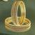 Antique gold plated set of 12 beaded textured bangles