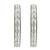 Set of 2 rhodium plated baguette american diamond bangles