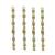 Gold plated set of 4 american diamond baguette bangles