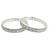 Set of 2 rhodium plated baguette american diamond bangles