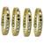 Gold plated set of 4 square mirror bangle set