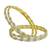 Gold plated set of 4 american diamond baguette bangles