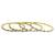 Gold plated set of 4 american diamond baguette bangles