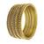 Antique gold plated set of 12 beaded textured bangles