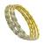 Gold plated set of 4 american diamond baguette bangles