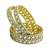 Gold plated set of 4 square mirror bangle set
