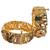Set of 2 kundan elephant  gold plated bridal screw kada bangles