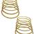 Antique gold plated set of 12 beaded textured bangles
