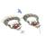 Silver oxidised chandbali earrings