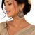 Silver oxidised chandbali earrings
