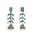 Silver oxidised turquoise lyered long jhumka earrings