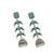 Silver oxidised turquoise lyered long jhumka earrings