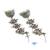 Silver oxidised pastel pink lyered long jhumka earrings