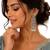 Silver oxidised pastel pink lyered long jhumka earrings