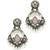 Silver oxidised kundan pastal pink chandbali earrings