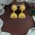 Gold plated dome shape jhumka earrings