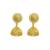 Gold plated dome shape jhumka earrings