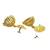 Gold plated dome shape jhumka earrings