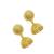 Gold plated dome shape jhumka earrings
