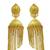 Gold plated tassel long jhumka earrings