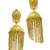 Gold plated tassel long jhumka earrings