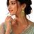 Gold plated tassel long jhumka earrings