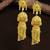 Gold plated double layered umbrella jhumka earrings