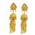 Gold plated double layered umbrella jhumka earrings