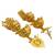 Gold plated double layered umbrella jhumka earrings