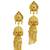 Gold plated double layered umbrella jhumka earrings
