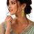 Gold plated double layered umbrella jhumka earrings