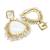 Gold plated triangle shape white earrings