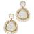 Gold plated triangle shape white earrings