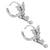 Silver plated cz butterfly hoop earrings