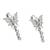 Silver plated cz butterfly hoop earrings