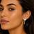 Silver plated cz butterfly hoop earrings