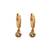 Gold plated fancy cz small hoop earrings