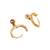 Gold plated fancy cz small hoop earrings