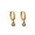Gold plated fancy cz small hoop earrings