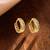 Gold plated elegant cz small hoop earrings