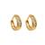 Gold plated elegant cz small hoop earrings