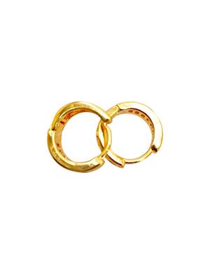 Gold plated elegant cz small hoop earrings 4